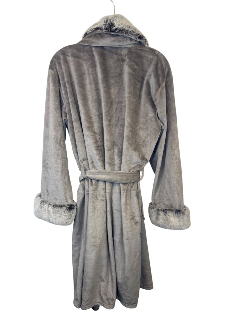 NWT Hotel Collection Faux Fur Bath Robe Women's S/M Plush Luxury Spa Lounge Robe - Picture 5 of 7